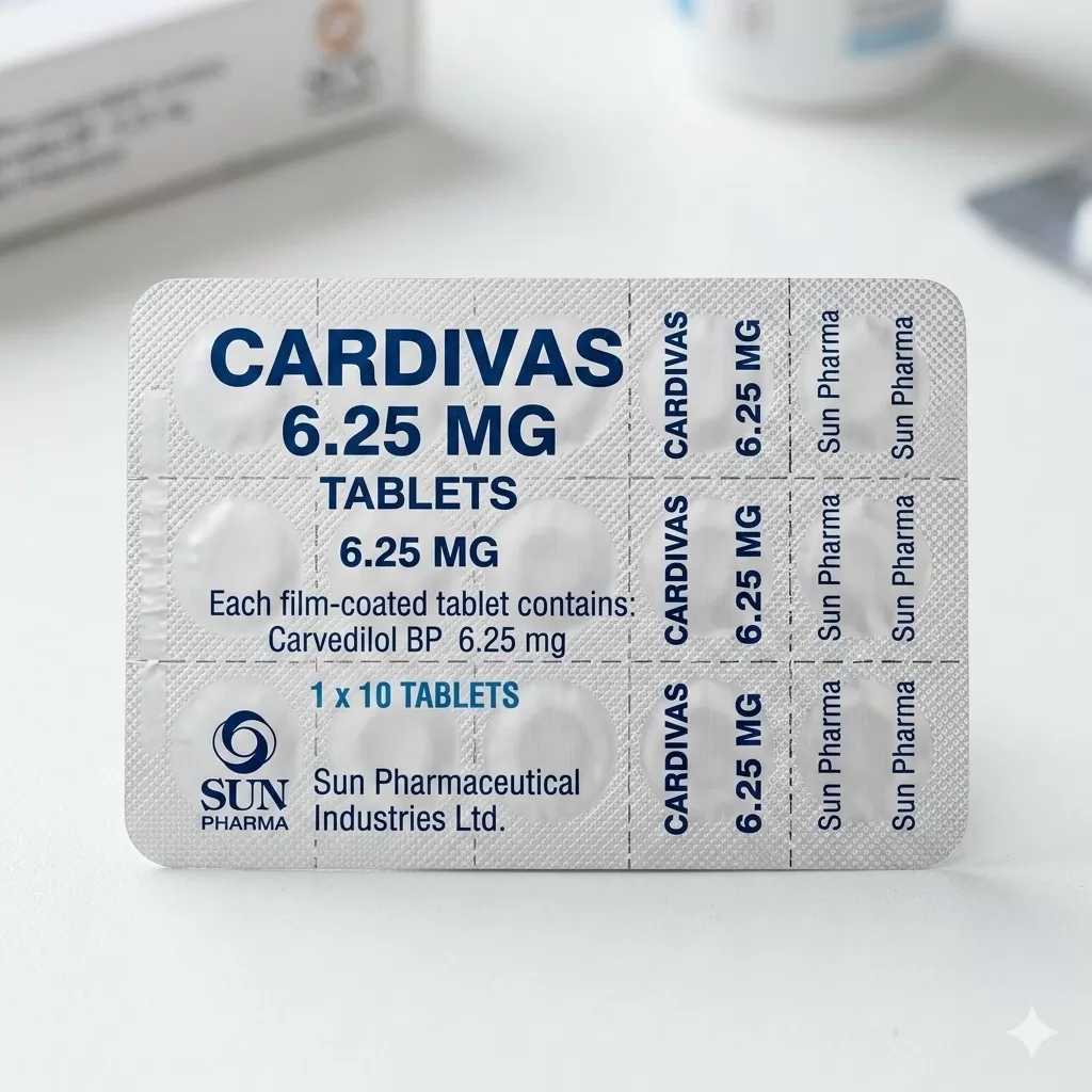 CARDIVAS 6.25 MG (1X10)